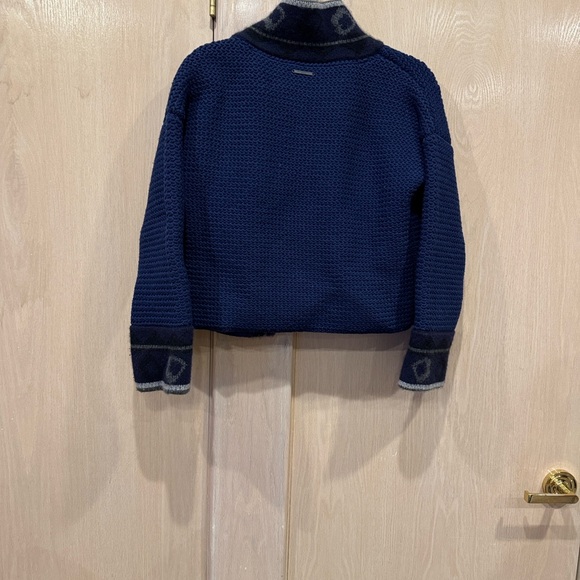 Burberry Navy and Black Knit Cardigan - Picture 2 of 5